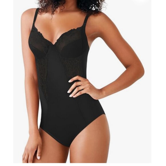 Maidenform Women's Ultra Firm Body Shaper with Built-In Underwire Bra Black 38D - Picture 1 of 8
